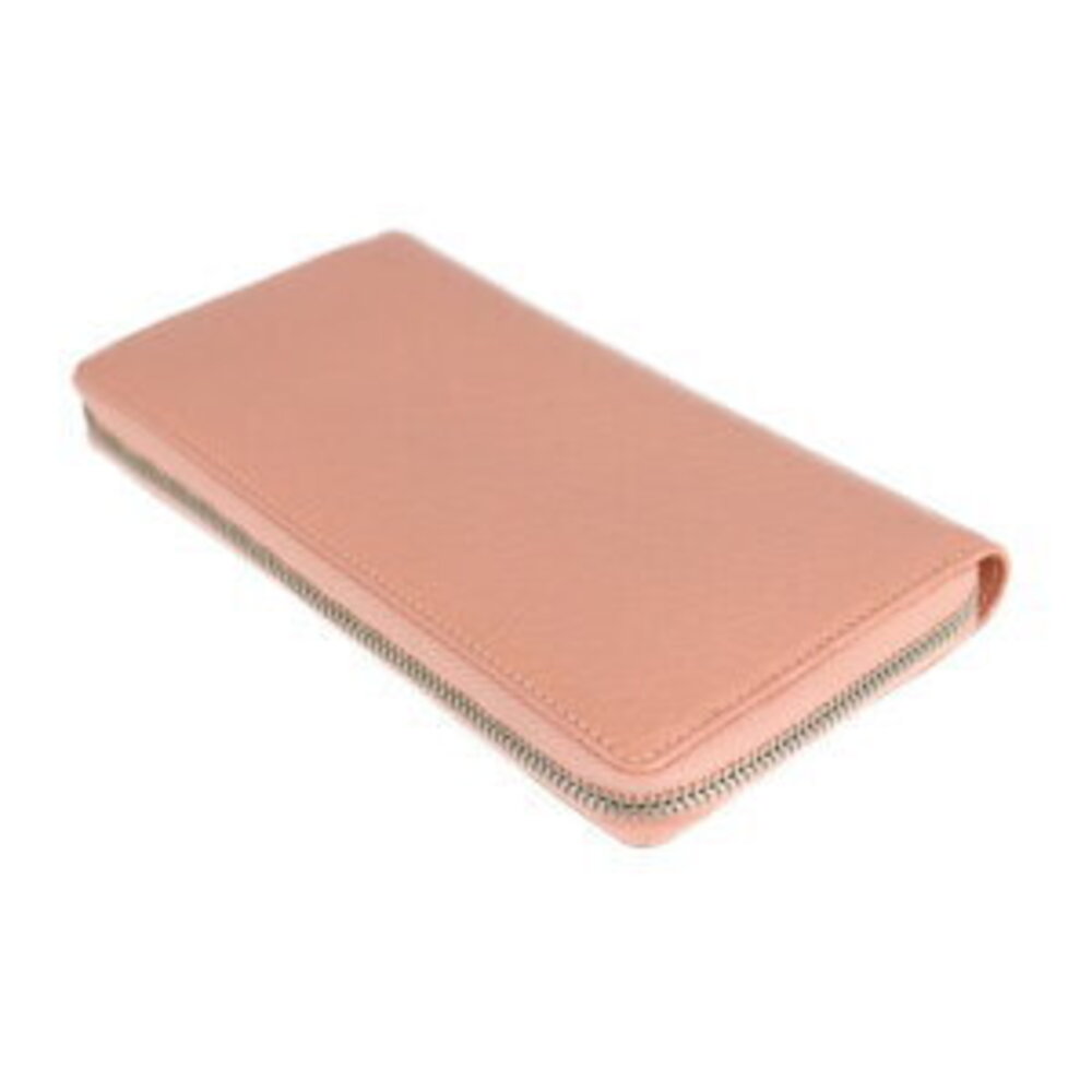 BALENCIAGA Long Wallet pink Beige Tan leather round zipper - Picture 5 of 8